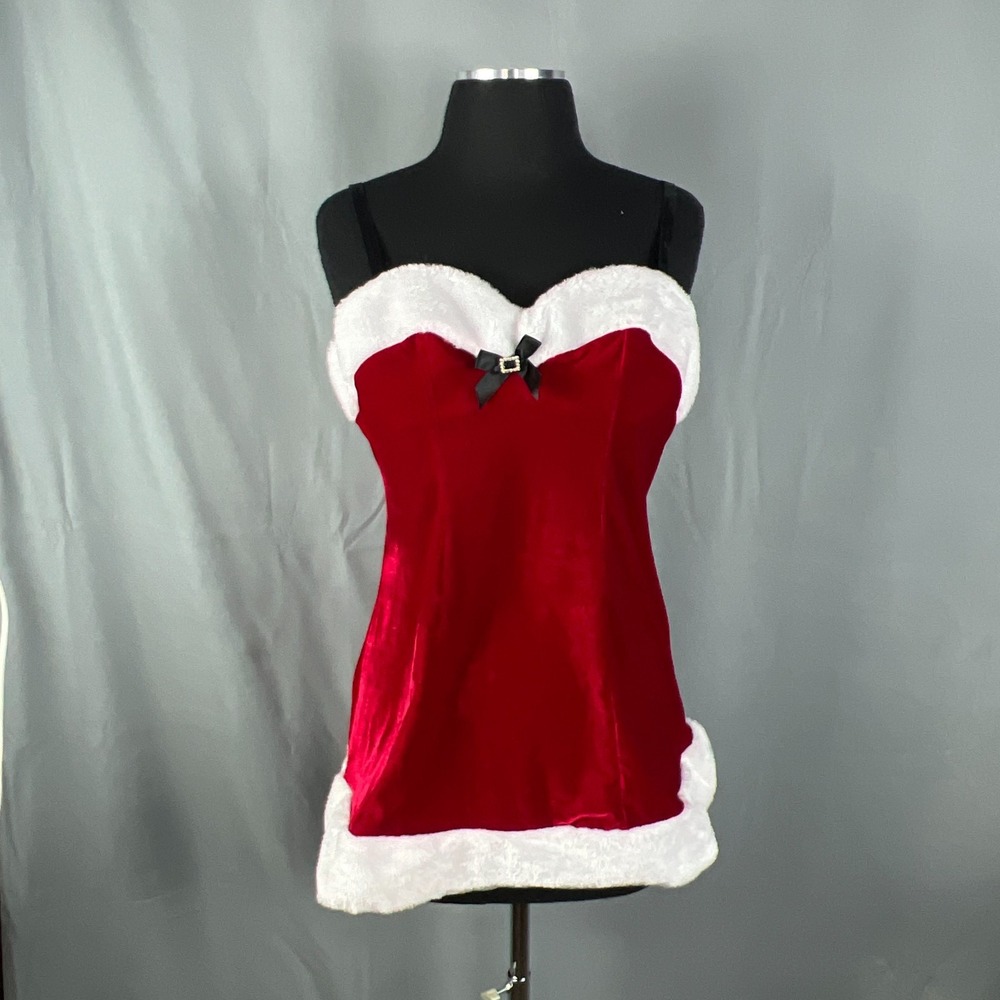 Seductivewear By Cinema Etoile Santa Chemise Lingerie Women S Red White Velvet